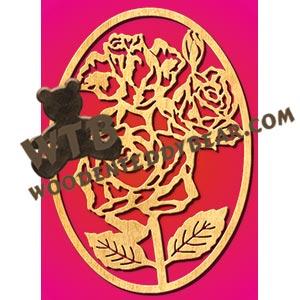 Roses Plaque fretwork scroll saw pattern |The Wooden Teddy Bear