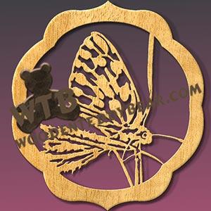 Butterfly Resting fretwork scroll saw pattern |The Wooden Teddy Bear