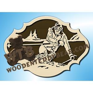Downhill Skier fretwork scroll saw pattern |The Wooden Teddy Bear