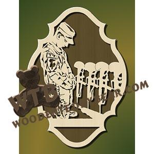 Soldier Moment of Silence Plaque fretwork scroll saw pattern |The Wooden Teddy Bear