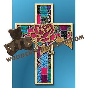 Fabric Backed Cross #1 fretwork scroll saw pattern |The Wooden Teddy Bear