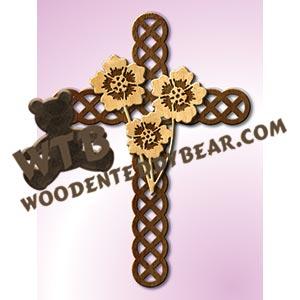 Basketweave Cross #1 fretwork scroll saw pattern |The Wooden Teddy Bear