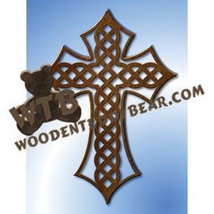 Basketweave Cross #3 fretwork scroll saw pattern |The Wooden Teddy Bear