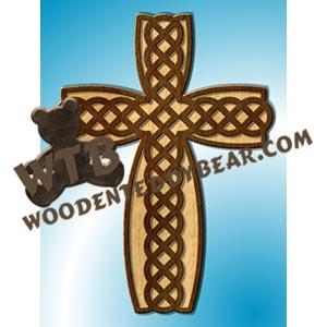 Basketweave Cross #4 fretwork scroll saw pattern |The Wooden Teddy Bear