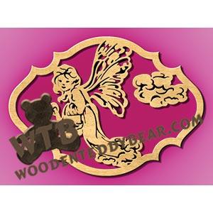 Fairy in the Clouds fretwork scroll saw pattern |The Wooden Teddy Bear