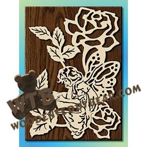 Fairy Reading fretwork scroll saw pattern |The Wooden Teddy Bear