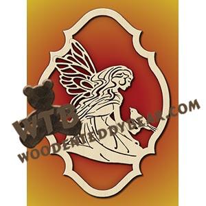 Fairy with Bird fretwork scroll saw pattern |The Wooden Teddy Bear