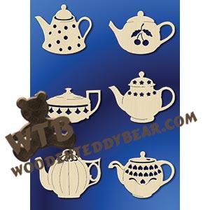 Tea Pot Ornaments fretwork scroll saw pattern |The Wooden Teddy Bear