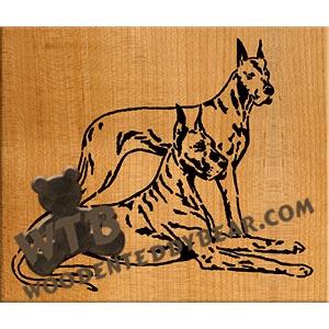 Great Danes fretwork scroll saw pattern |The Wooden Teddy Bear