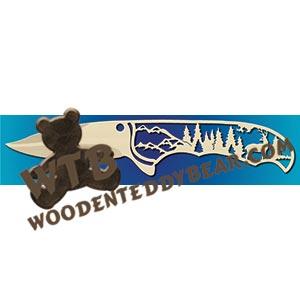 Hunting Knife with Deer fretwork scroll saw pattern |The Wooden Teddy Bear