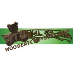 Hunting Knife with Bear fretwork scroll saw pattern |The Wooden Teddy Bear