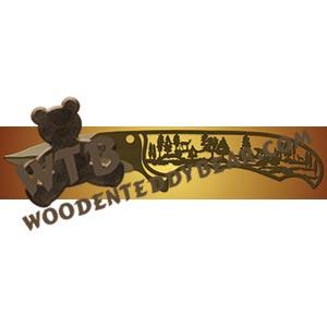 Hunting Knife with Woodland Scene fretwork scroll saw pattern |The Wooden Teddy Bear