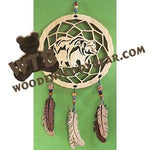 Dreamcatcher with Bear #2 fretwork scroll saw pattern |The Wooden Teddy Bear