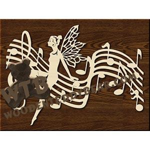 Music Fairy fretwork scroll saw pattern |The Wooden Teddy Bear