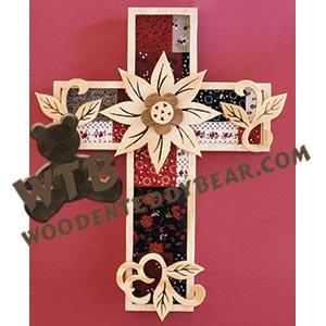 Fabric Backed Cross #6 fretwork scroll saw pattern |The Wooden Teddy Bear