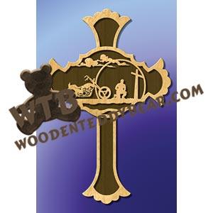 Moment of Silence Cross #2 fretwork scroll saw pattern |The Wooden Teddy Bear