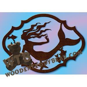 Swimming Mermaid fretwork scroll saw pattern |The Wooden Teddy Bear