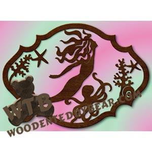 Swimming Mermaid #2 fretwork scroll saw pattern |The Wooden Teddy Bear
