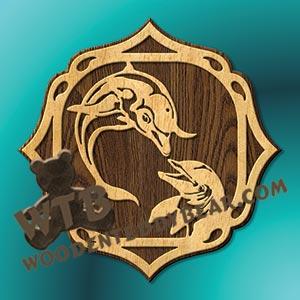 Dolphins Plaque fretwork scroll saw pattern |The Wooden Teddy Bear