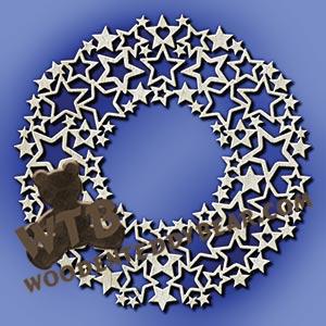 Star Wreath fretwork scroll saw pattern |The Wooden Teddy Bear