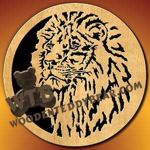 Lion Portrait #2 fretwork scroll saw pattern |The Wooden Teddy Bear