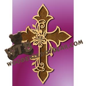 Pointy Cross #1 fretwork scroll saw pattern |The Wooden Teddy Bear