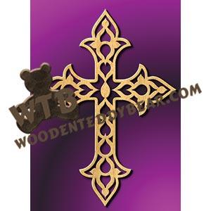 Pointy Cross #2 fretwork scroll saw pattern |The Wooden Teddy Bear