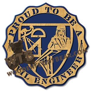 Proud Civil Engineer Female fretwork scroll saw pattern |The Wooden Teddy Bear