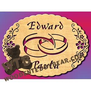 Wedding Plaque with Rings fretwork scroll saw pattern |The Wooden Teddy Bear