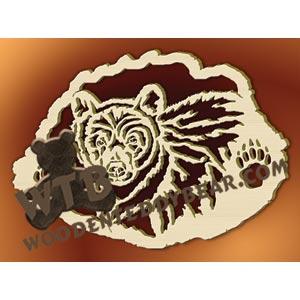 Bear Cub fretwork scroll saw pattern |The Wooden Teddy Bear