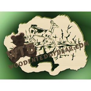 Deer Reflection fretwork scroll saw pattern |The Wooden Teddy Bear