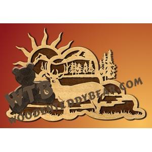 Deer Standing fretwork scroll saw pattern |The Wooden Teddy Bear