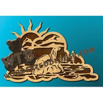 Otter Sunning on Rock fretwork scroll saw pattern |The Wooden Teddy Bear