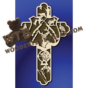 Hunting Cross fretwork scroll saw pattern |The Wooden Teddy Bear