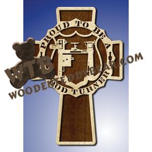 Proud Wood Turner Cross fretwork scroll saw pattern |The Wooden Teddy Bear