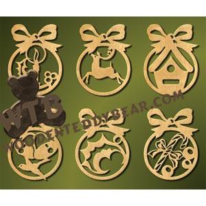 Bow Ornaments #1 fretwork scroll saw pattern |The Wooden Teddy Bear