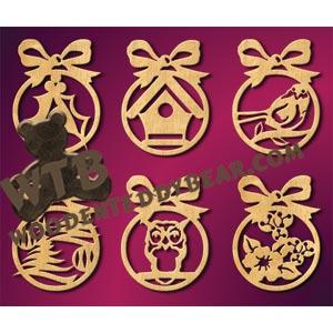 Bow Ornaments #2 fretwork scroll saw pattern |The Wooden Teddy Bear