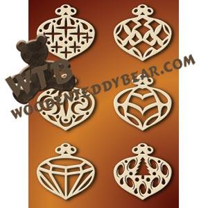 Bauble Ornaments fretwork scroll saw pattern |The Wooden Teddy Bear