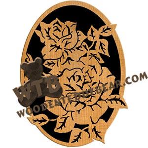 Rose Plaque fretwork scroll saw pattern |The Wooden Teddy Bear