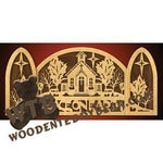 3-Part Christmas Plaque #1 fretwork scroll saw pattern |The Wooden Teddy Bear