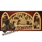 3-Part Christmas Plaque #2 fretwork scroll saw pattern |The Wooden Teddy Bear