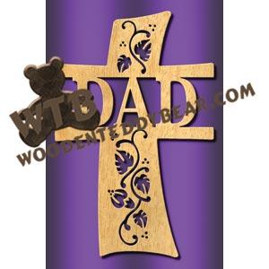 Curved Dad Cross fretwork scroll saw pattern |The Wooden Teddy Bear