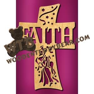 Curved Faith Cross fretwork scroll saw pattern |The Wooden Teddy Bear