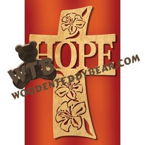 Curved Hope Cross fretwork scroll saw pattern |The Wooden Teddy Bear