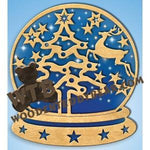 Tree & Reindeer Snow Globe fretwork scroll saw pattern |The Wooden Teddy Bear