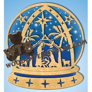 Nativity Snow Globe fretwork scroll saw pattern |The Wooden Teddy Bear