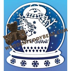 Snowman Snow Globe fretwork scroll saw pattern |The Wooden Teddy Bear