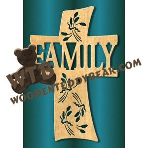 Curved Family Cross fretwork scroll saw pattern |The Wooden Teddy Bear