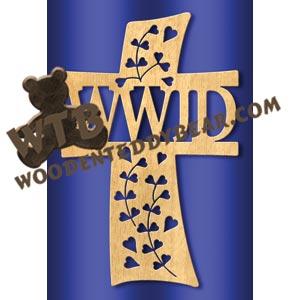 Curved WWJD Cross fretwork scroll saw pattern |The Wooden Teddy Bear