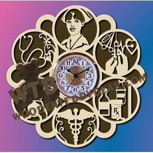 Nurse Wall Clock fretwork scroll saw pattern |The Wooden Teddy Bear